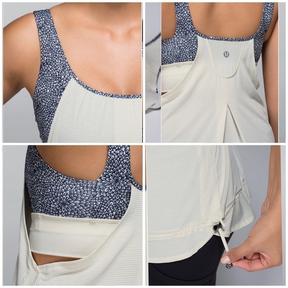 Lululemon Tank Top Women’s Size 6 Run Times Tank Top Heathered Ghost - Picture 9 of 11